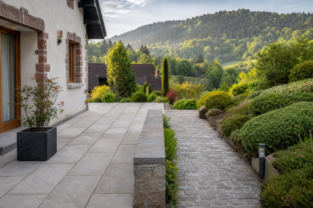 Pavage et dallage extérieur dans les Vosges : allées et cours