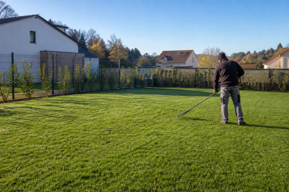 Jardin de plaine engazonné en bordure de la Moselle près d’Épinal